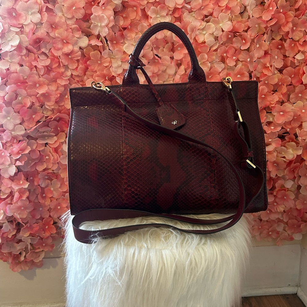 EUC Anya Hindmarch Python Ephson Leather Bag - Picture 3 of 8